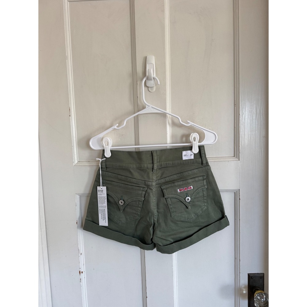 NWT Hudson green Ruby mid thight rolled shorts size 27 - Picture 7 of 9